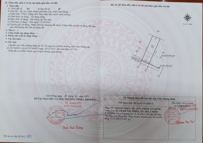 CHÍNH CHỦ CẦN BÁN LÔ ĐẤT HẺM NHỰA LÊ THỊ RIÊNG – LỘC CHÂU – TP BẢO LỘC. LIÊN HỆ: 0969000242