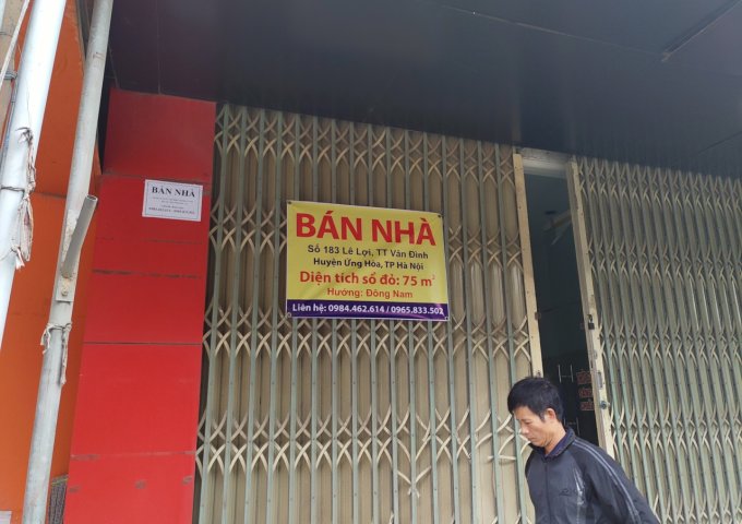 Bán nhà mặt phố tại 183 Lê Lợi, Vân Đình, Ứng Hòa, Hà Nội