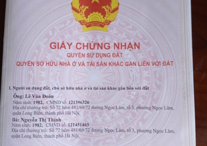 Gia đình cần Bán nhà chính chủ tự xây tại Việt Hưng