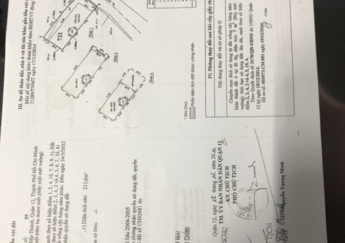 CHÍNH CHỦ BÁN NHÀ 91/4K .HT35 PHƯỜNG HIỆP THÀNH QUẬN 12 , HCM