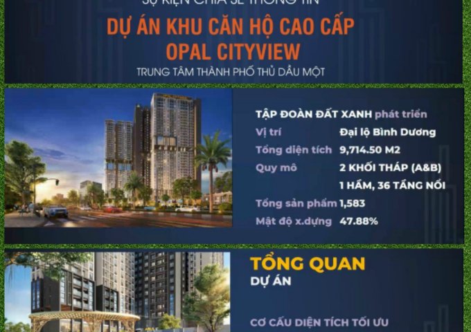 Căn hộ cao cấp Opal Cityview giá chỉ từ 1,2 tỷ/căn
