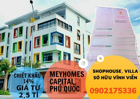 Tôi cần bán căn góc shophouse Meyhomes Capital Phú Quốc không chênh giá hơn 8 tỷ