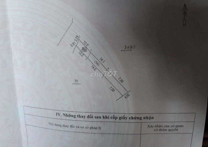 Chính chủ cần chuyển nhượng lô đất thổ cư tại Cổ Đông-Sơn Tây- Hà Nội