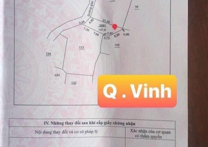 BÁN GẤP LÔ ĐẤT THỔ CƯ TẠI QUANG VINH, TP. THÁI NGUYÊN CẠNH KHU DÂN CƯ NGAY GARA Ô TÔ MẠNH HÀ CỰC ĐẸP.