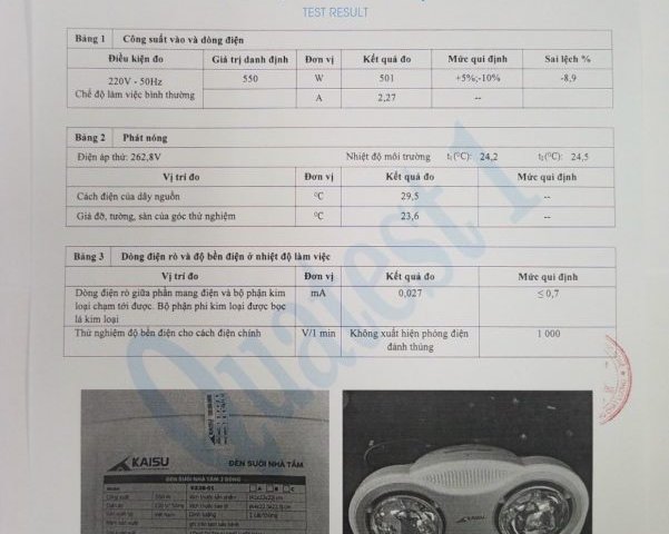 ĐÈN SƯỞI NHÀ TẮM KAISU – 2 BÓNG – 3 BÓNG