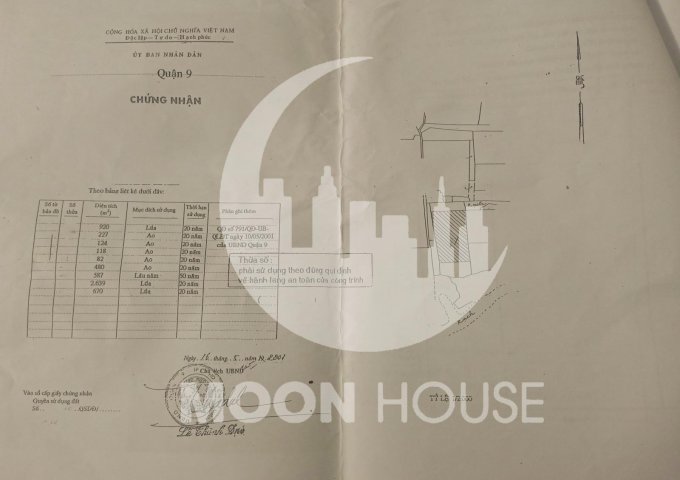 2,3ha đất hẻm 170 đường Lò Lu Phường Trường Thạnh LH: 0907016378 Mr.Thông 