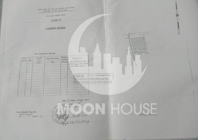 2,3ha đất hẻm 170 đường Lò Lu Phường Trường Thạnh LH: 0907016378 Mr.Thông 