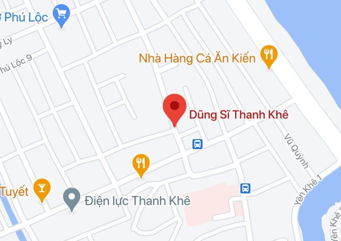 Bán đất đường Phùng Hưng - Dũng Sĩ Thanh Khê, Quận Thanh Khê. DT: 329,7 m2. Giá: 28,02 tỷ