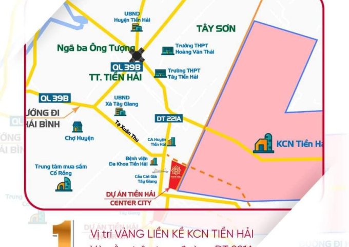 Bán đất 100m2_Khu dân cư Trái Diêm 3 _Thị trấn Tiền Hải 