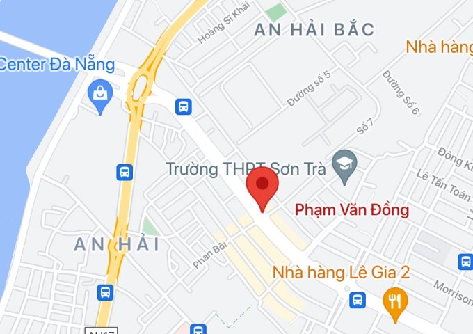 Bán lô đất 4 mặt tiền đường Phạm Văn Đồng, phường An Hải Bắc, quận Sơn Trà. DT: 12000 m2. Giá: 3720 tỷ
