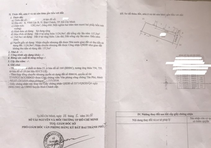 Bán lô đất CHÍNH CHỦ gửi gần Chợ Vĩnh Lộc B, Đường Liên Ấp 1A, Xã Vĩnh Lộc B, Huyện Bình Chánh