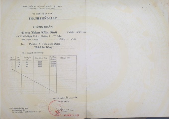 CHÍNH CHỦ CẦN BÁN LÔ ĐẤT 5.500M2 CÓ SẴN NHÀ TẠI PHƯỜNG 5 – TP ĐÀ LẠT. LIÊN HỆ: 078 6551279