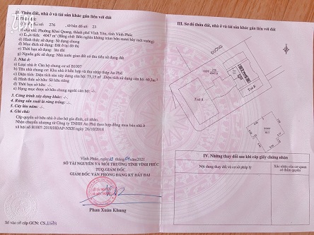 Chính chủ cần bán chung cư An Phú tại Khai quang ,Vĩnh yên,Vĩnh phúc.