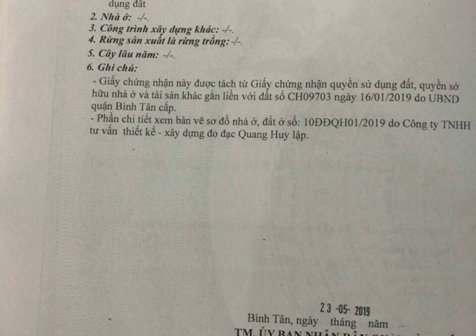 CHÍNH CHỦ CẦN BÁN LÔ ĐẤT MT ĐƯỜNG HỒ VĂN LONG, P. TÂN TẠO, Q. BÌNH TÂN