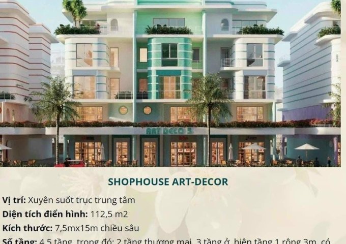 Bán căn Shophouse Trục Art Deco phân Khu Sun Riverside Village -Giá chỉ từ 2 tỷ -Liên hệ :0915.285.670