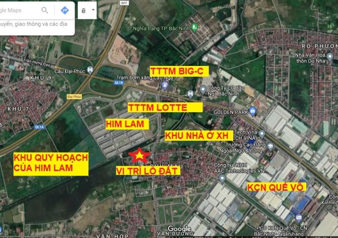 Bán 132 m2 Hai Vân- TP Bắc Ninh, Cạnh Him Lam Green Park 30,5 triệu/ m2. LH: 0388153811