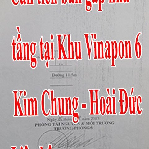 Cần tiền bán gấp nhà 6 tầng tại làn 2 đường 32 Khu Vinapon - Kim Chung - Hoài Đức - Hà Nội.
