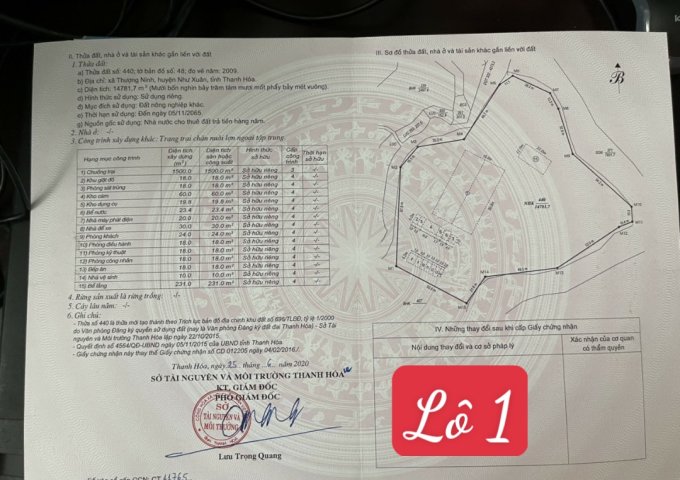 CẦN BÁN 2 TRANG TRẠI NUÔI LỢN THUỘC SỞ HỮU CỦA CÔNG TY TNHH DPP ( THANH HÓA )