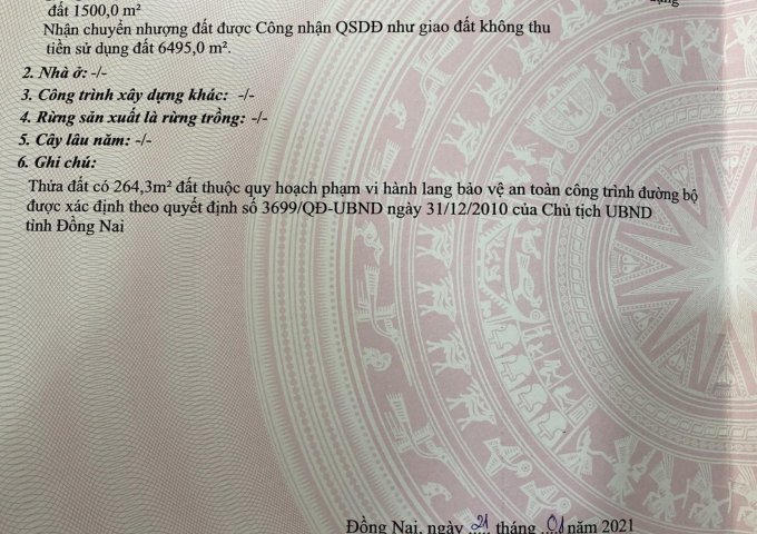 Bán đất mặt tiền Quốc Lộ 51 Xã An Phước , Long Thành, Đồng Nai