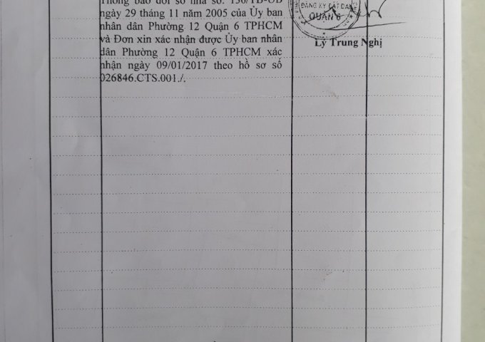 BÁN NHÀ SỔ HỒNG RIÊNG - ĐƯỜNG HẬU GIANG - PHƯỜNG 12 - QUẬN 6 - HCM