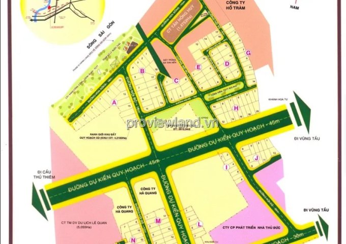 Bán đất Thủ Đức House Trần Não Q2, cách sông SG 2 căn, 262,7m2 đất