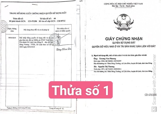 CHÍNH CHỦ CẦN BÁN 2 THỬA ĐẤT MẶT TIỀN ĐƯỜNG TẠI LIÊN ĐẦM - DI LINH. LIÊN HỆ: 0343433778