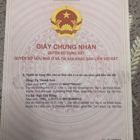 Chính chủ cần bán lô đất tại Xã Vân Canh- Hoài Đức- Hà Nội