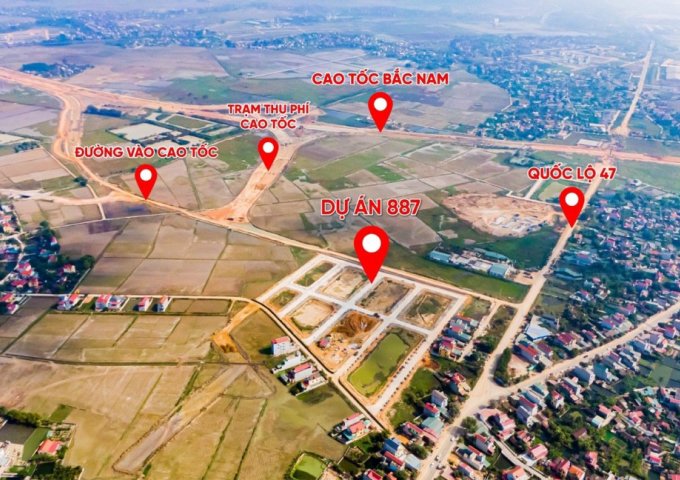 Vị Trí Vàng Ngay Nút Giao Cao Tốc Bắc Nam Nối QL47 Đông Sơn Thanh Hóa.