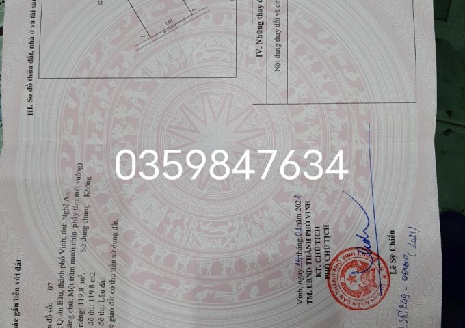 BÁN ĐẤT ĐẤU GIÁ KHỐI 6, ĐƯỜNG XUÂN THÁI, PHƯỜNG QUÁN BÀU, VINH, NGHỆ AN