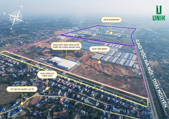 Mở bán Khu đất Hồng Tiến - Shophouse đối diện KCN Yên Bình - SamSung, Tiềm năng tăng giá x2 x3