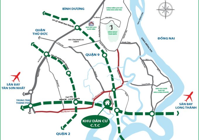 Chính chủ bán đất Khu Dân Cư C.T.C Trường Lưu Quận 9 35tr/m2