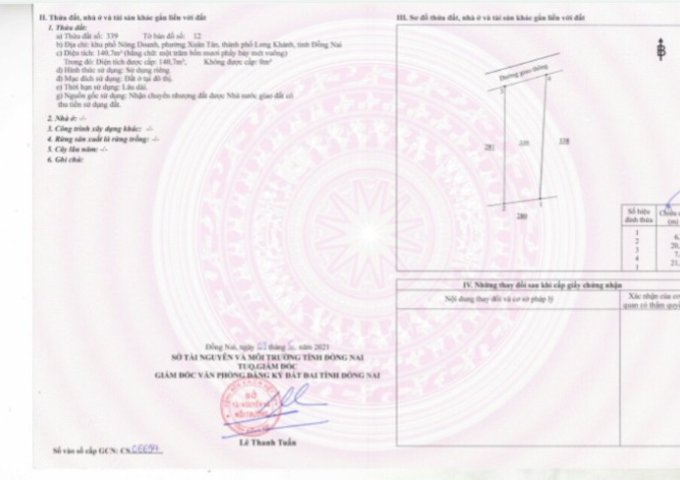 BÁN ĐẤT KHU PHỐ NÔNG DOANH PHƯỜNG XUÂN TÂN. TP LONG KHÁNH.ĐỒNG NAI
