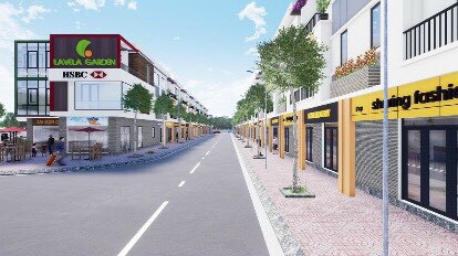 Bán nhà phố sang trọng mặt tiền đường 22m, khu Compund trung tâm Thuận An chỉ cần 350 triệu
