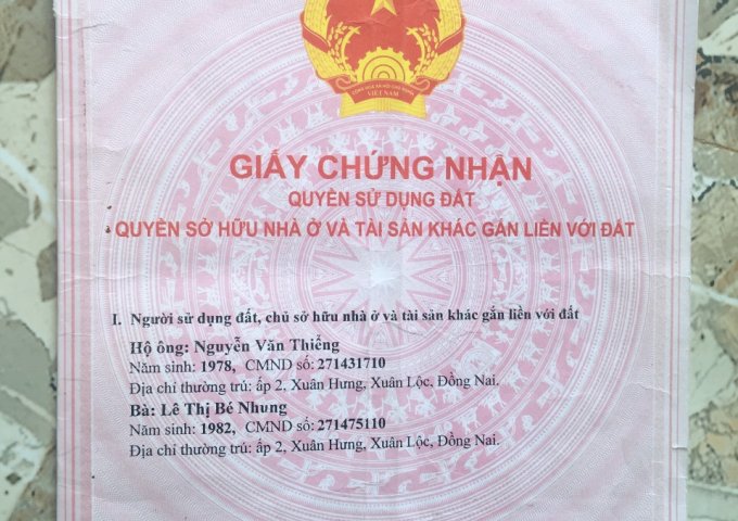 CẦN BÁN LÔ ĐẤT  RỘNG TẠI THÔN SUỐI GIÊNG, XÃ TÂN ĐỨC, HUYỆN HÀM TÂN, BÌNH THUẬN