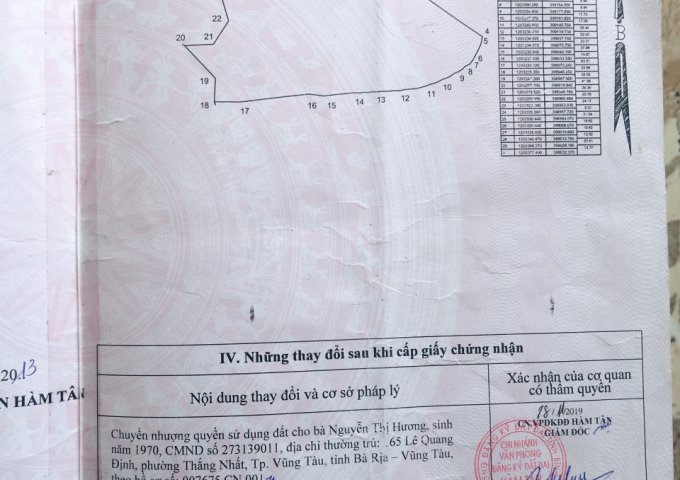 CẦN BÁN LÔ ĐẤT  RỘNG TẠI THÔN SUỐI GIÊNG, XÃ TÂN ĐỨC, HUYỆN HÀM TÂN, BÌNH THUẬN
