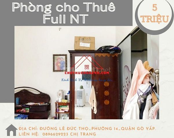 Cho Thuê Phòng gần Sân Bay chất lượng tốt FULL NT Lê Đức Thọ, Q Gò Vấp. HCM 5tr/tháng