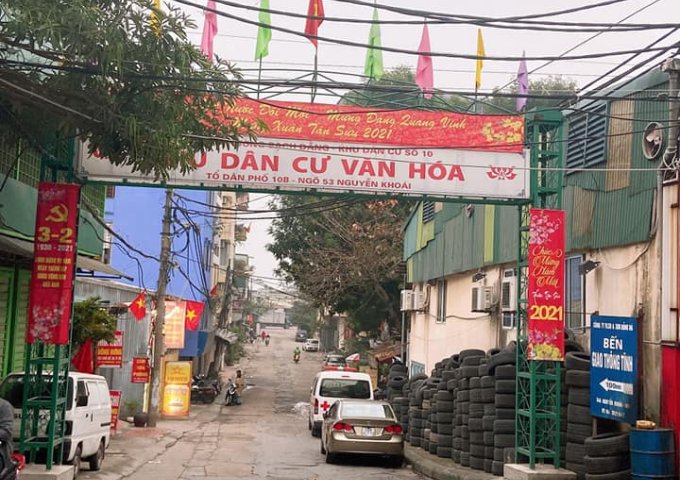 Nhà mặt ngõ 53 Nguyễn Khoái rộng như phố, 100m2, mặt tiền 6.1m, giá 18.5 tỷ