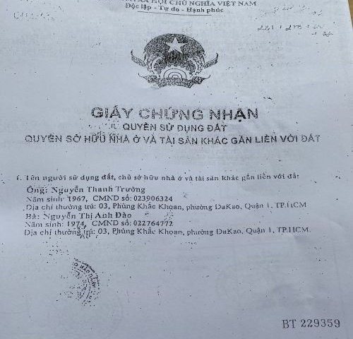 Chính Chủ Bán Đất Thổ Cư Tại  520/69 Quốc Lộ 13, P Hiệp Bình Phước, Quận Thủ Đức - Thành phố Thủ Đức