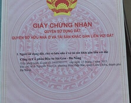 CHÍNH CHỦ bán 2 lô đất tại KĐT Xanh Bàu Tràm Lakeside, P. Hòa Hiệp Nam, Q. Liên Chiểu, Đà Nẵng.