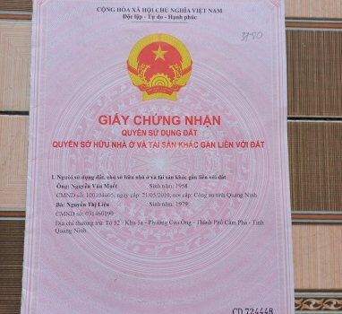 CHÍNH CHỦ cần bán nhà đất 2 mặt tiền tại Phố Lý Thường Kiệt, Phường Cửa Ông, Cẩm Phả, Quảng Ninh.