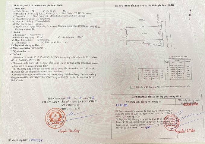 Chính chủ cần bán nhà xưởng đẹp ở Vĩnh Lộc A , Huyện Bình Chánh , HCM