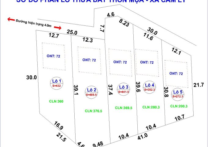 Bán đất phân lô xã Cẩm Lý, Lục Nam, Bắc Giang cạnh KCN 444ha giá chỉ 1,7tr/m2. LH: 0978.55.55.00