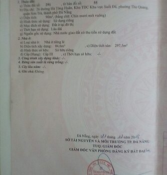 CHÍNH CHỦ Bán nhà nghỉ tại số 26, Đường Hà Tông Huân, Phường Thọ Quang, Quận Sơn Trà, TP Đà Nẵng.