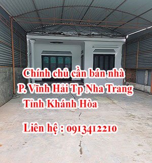 Chính Chủ Cần Bán Nhà Phường Vĩnh Hải Tp Nha Trang