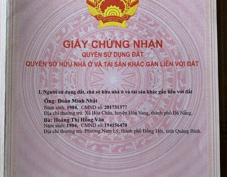 HOT! HOT! HOT! Bán đất tại Phường Hòa Thọ Đông, Quận Cẩm Lệ, TP Đà Nẵng.