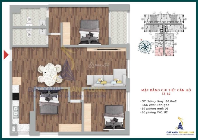 Mở Bán Chung Cư XPHomes Star Tân Tây Đô Quốc Lộ 32, Giá tốt được chọn căn tầng, 3 phòng ngủ, ở ngay