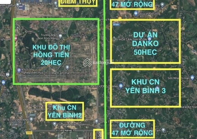 Bán đất shophouse 2 mặt tiền 6m Hồng Tiến, Phổ Yên, Thái Nguyên hiếm có thị trường