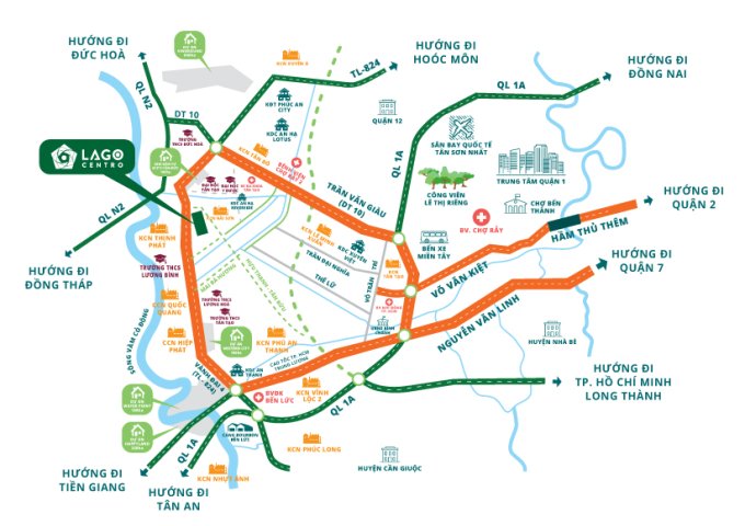 Đất nền Lago Centro đã có sổ đỏ, giá từ 17,5tr/m2, mặt tiền DT830