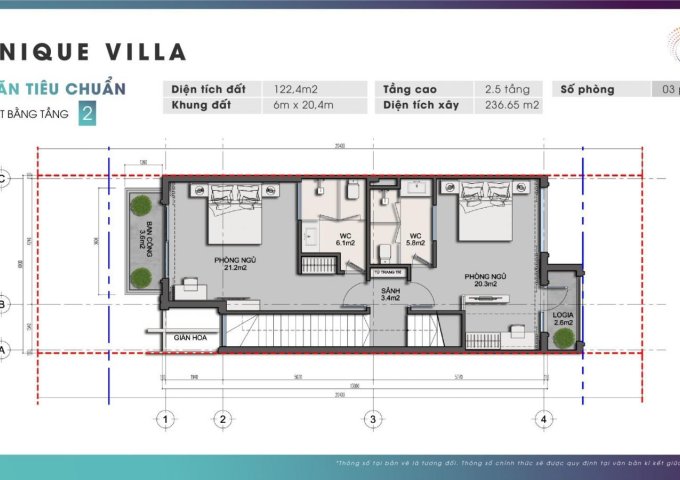 Bán nhà biệt thự, liền kề tại Dự án KN Paradise Cam Ranh, Cam Ranh,  Khánh Hòa diện tích 108m2  