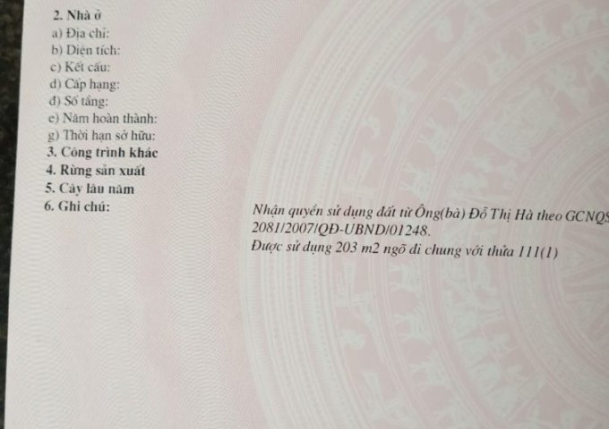 Chính chủ cần bán đất tại ngõ 48a xã Tả Thanh Oai, Thanh Trì, Hà Nội